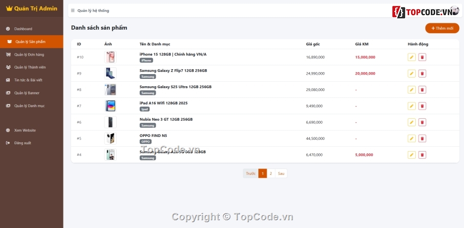 giao diện,cửa hàng điện thoại,Website cửa hàng